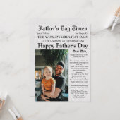 新聞ユニークおもしろい写真父の日 カード (正面/裏面インサイチュ)