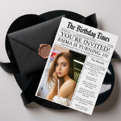 新聞ユニークおもしろい写真18th誕生日パーティー 招待状