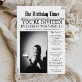 新聞ユニークおもしろい写真19th誕生日パーティー 招待状