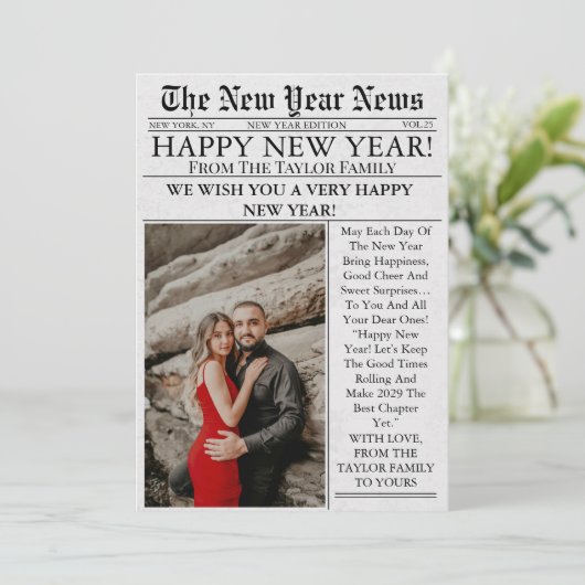 新聞ユニークおもしろい写真2025年新年おめでとう シーズンカード (スタンド正面)