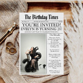 新聞ユニークおもしろい写真26th誕生日パーティー 招待状