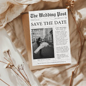 新聞ユニークおもしろい写真Save the Date 結婚's I 招待状