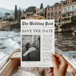 新聞ユニークおもしろい写真Save the Date 結婚's I 招待状