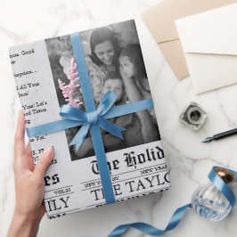 新聞ユニークおもしろい年末年始写真 ラッピングペーパー