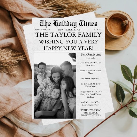 新聞ユニークな楽しい写真 謹賀新年 2027 シーズンカード