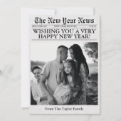 新聞ユニークな楽しさなんて一年写真新年 シーズンカード (正面)
