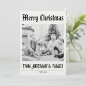 新聞ユニークのクリスマス シーズンカード (スタンド正面)