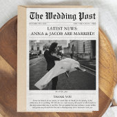 新聞ユニークの写結婚真 サンキューカード