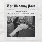 新聞ユニークの写結婚真 ワインラベル (シングルラベル)