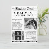 新聞ユニークの赤ちゃんシャワー 招待状 (スタンド正面)