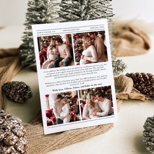 新聞ユニークより多くのメリーベビークリスマス シーズンカード