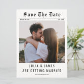 新聞ユニーククラシックシンプルの写真結婚の セーブザデート (スタンド正面)