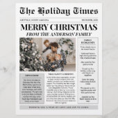 新聞ユニーククリスマスフォトホリデーカード (正面)