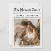 新聞ユニーククリスマス4写真家族 シーズンカード (正面)