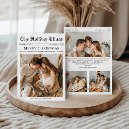 新聞ユニーククリスマス4写真家族 シーズンカード