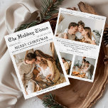 新聞ユニーククリスマス4写真家族 シーズンカード<br><div class="desc">クラシック祝新聞のフロントページに見えるように設計された私たちのクリスマスカードでは、季節の魔法と共有ユニークあなたの大切な瞬間を。このクリエイティブとノスタルジックなカードは、あなたの休日の挨拶を思い出に残る記念すべき記念の品に変換し、おもしろいと個人的な方法で過去の年からの家族のハイライトを示すのに最適である。フロントページは、ヴィンテージ新聞のデザインの魅力を取り込みはっきりした、ヘッドラインよくはしゃぐ、キャプション、家族の写真のための大きな宇宙を取り上げお気に入りの、休日の発表の中心となる。本物のレイアウトでは感じ、愛した人のためだけにパーソナライズされた作成された出版物のように。背中に、3枚の追加の写真と思いやりあるメッセージのための宇宙であなたの年の物語を続ける。マイルストーン、共有の心の思い出、または単に表現あなたの年を特別なつながりに感謝の気持ちをハイライト。この余分な宇宙は、あなたのホリデーカードが単なる挨拶ではなく、あなたの人生のスナップショットであり、美しく提示されることを保証する。カード高品質ストックに印刷されたこのカードは、クラシック新聞の懐かしさと休日のお祝いの暖かさと喜びを融合させる。あなたは、今年の冒険やマイルストーンを記録した祝り、単にフェスティバル応援を広げたりするにしても、この新聞スタイルのクリスマスカードは家族や友達とつながるクリエイティブと方法を提供していスタイリッシュる。シーズンが終わってから大切にしてくれる永遠の形見だ。</div>