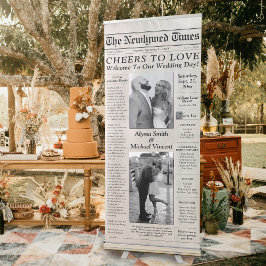 新聞ユニークテーマ写真結婚の歓迎 伸縮バナー