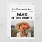 新聞ユニークバチェロレッテ週末の日程 招待状 (正面)