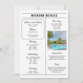 新聞ユニークバチェロレッテ週末の日程 招待状 (裏面)