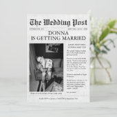 新聞ユニークブライダルシャワーおもしろいバチェロレッテ 招待状 (スタンド正面)