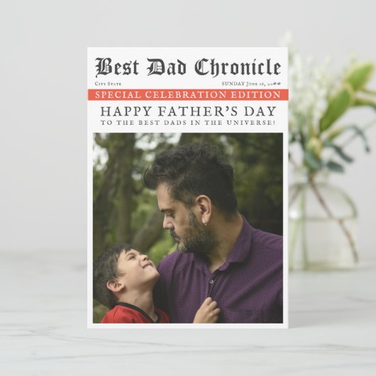 新聞ユニーク写真ハッピーファーザーの日パーティー 招待状 (スタンド正面)