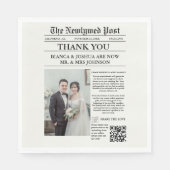 新聞ユニーク写真結婚有難う スタンダードランチョンナプキン (正面)