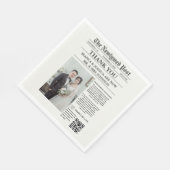 新聞ユニーク写真結婚有難う スタンダードランチョンナプキン (角)