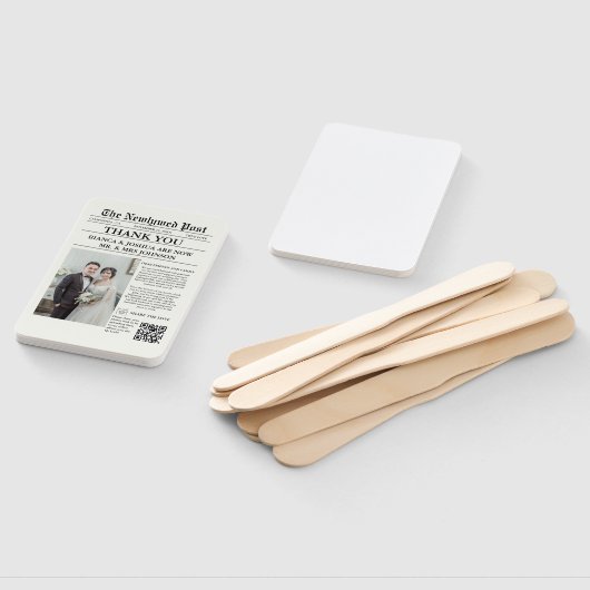 新聞ユニーク写真結婚有難う ハンドファン (組立なし)