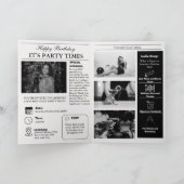 新聞ユニーク誕生日プログラムインフォグラフィック 招待状 (内部)