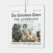 新聞ユニークWhat A Year写真クリスマス セラミックオーナメント (左)