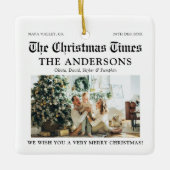 新聞ユニークWhat A Year写真クリスマス セラミックオーナメント (正面)