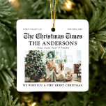 新聞ユニークWhat A Year写真クリスマス セラミックオーナメント<br><div class="desc">新聞ユニークWhat A Year写真クリスマスセラミックオーナメントは魅力的あなたの年を記念する記念の品だ。クラシック新聞のようなスタイルで、このオーナメントパーソナライズされたは写真を特集し、あなたの最も思い出に残る瞬間を強調しユニーク、休日の装飾に追加する。木に贈り物や追加するのに最適な、それは季節への時間の祝ない方法であり、思い出を大切にお気に入りのする。🎄✨📸</div>
