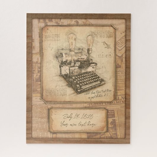 新聞作家/コラムニスト。ヴィンテージ・アート・ギフト ジグソーパズル (縦)