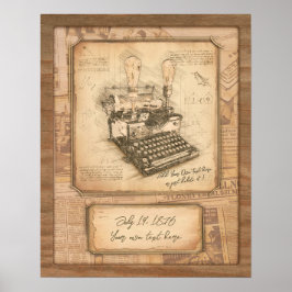 新聞作家/コラムニスト。ヴィンテージ・アート・ギフト ポスター