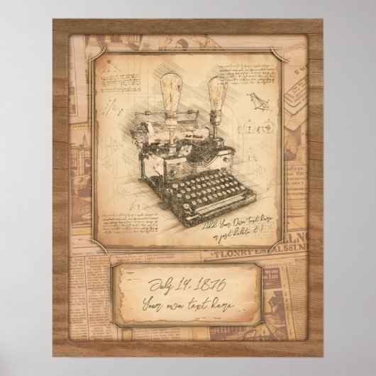 新聞作家/コラムニスト。ヴィンテージ・アート・ギフト ポスター (正面)