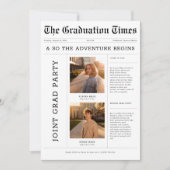 新聞冒険が始まる共同グラードパーティー写真 招待状 (正面)