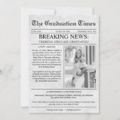 新聞写真の卒業式 案内状 (正面)