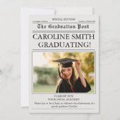 新聞写真の卒業 招待状 (正面)