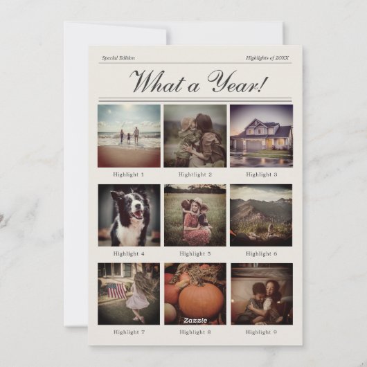 新聞写真クリスマスカード シーズンカード (裏面)