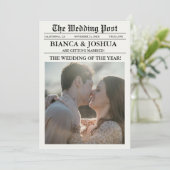 新聞写真ユニークの式結婚のタイムライン 招待状 (スタンド正面)