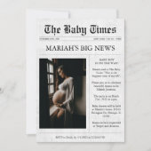 新聞写真ユニーク美学ベビーシャワー 招待状 (正面)