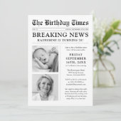 新聞写真ユニーク誕生日パーティー 招待状 (スタンド正面)