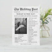 新聞写真結婚式 プログラムのタイムライン 招待状 (スタンド正面)