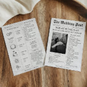 新聞写真結婚式 プログラムのタイムライン 招待状