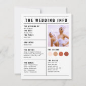 新聞写真Be My Bridesmaid Proposal Info 招待状 (裏面)