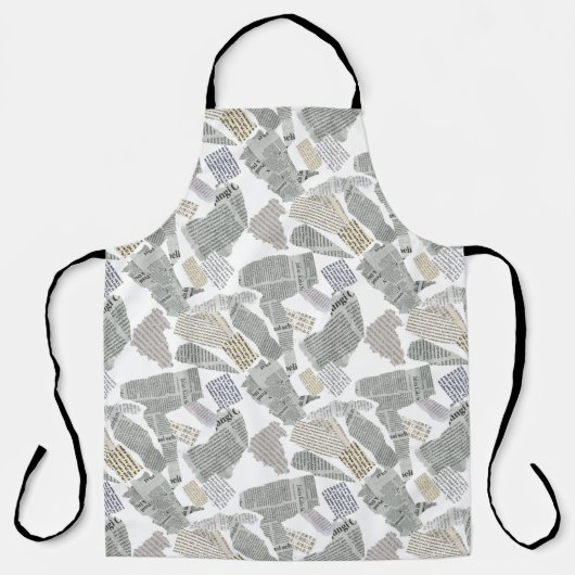 新聞切り取りパターン01x4.b エプロン (正面)