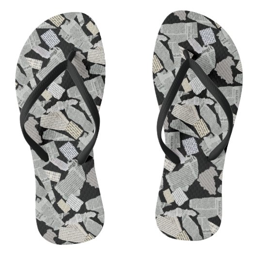 新聞切り取りパターン01x4.b ビーチサンダル (ソール)