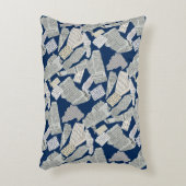 新聞切り取りパターン01x4.b DBlue アクセントクッション (正面(垂直))