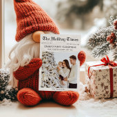 新聞初めてのクリスマスベビー家族の写真ユニーク シーズンカード