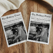 新聞初めてのクリスマス婚約したユニーク シーズンカード